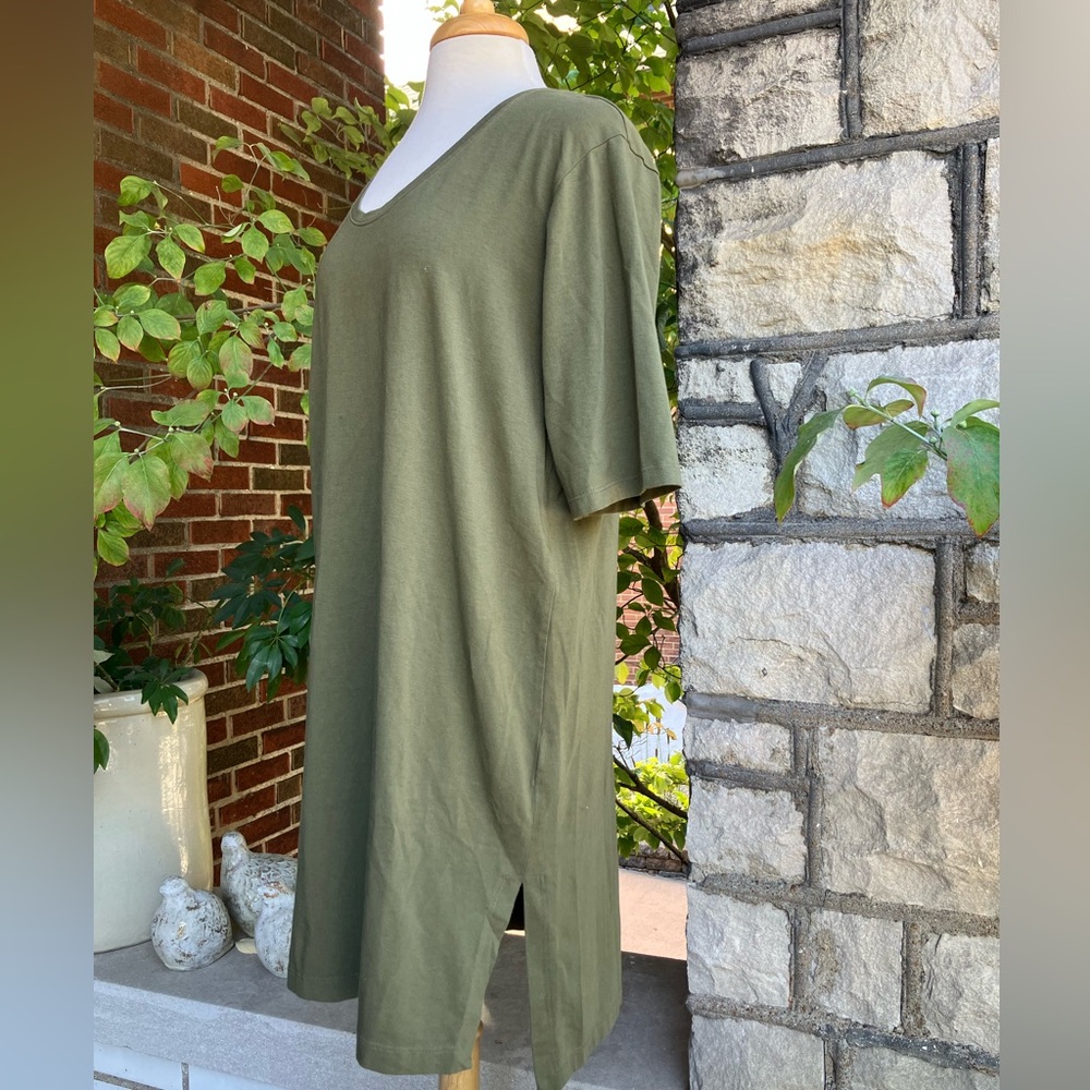 Eileen Fisher Shirt or Tunic Dress (olive green) Sz M